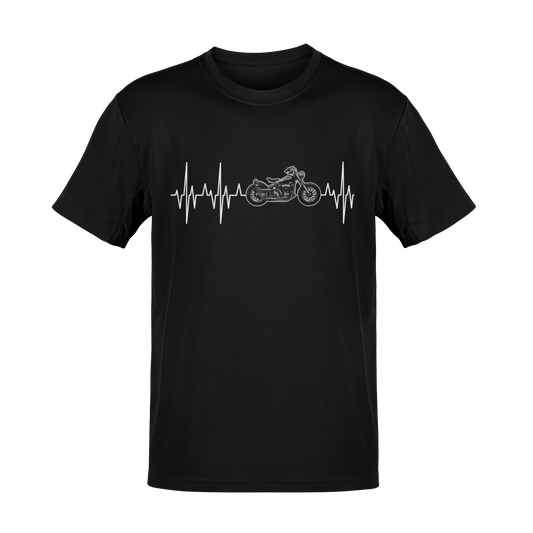 Motorrad Herzschlag EKG Logo - Herren T-Shirt