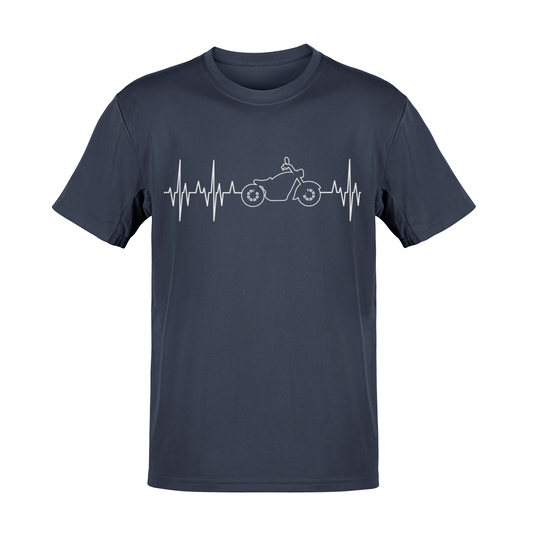Motorrad Herzschlag EKG - Herren T-Shirt
