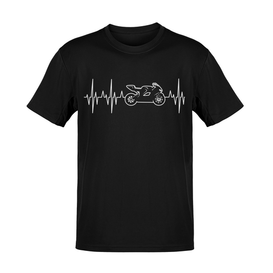 Motorrad Herzschlag EKG Superbike Herren T-Shirt